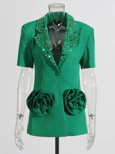 Luxury Sequin Rose Pant Suit Set